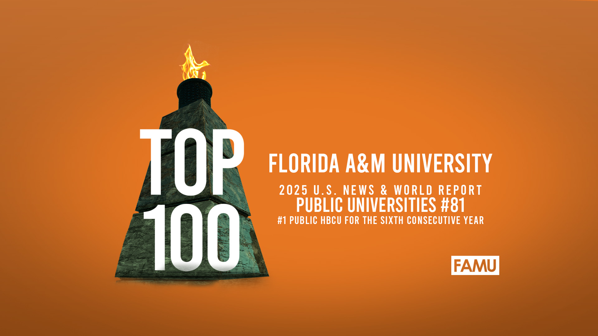 Top Public HBCU for the 6th Consecutive Year!