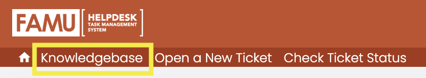 knowledge base nav bar
