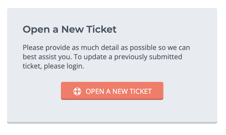 open a ticket