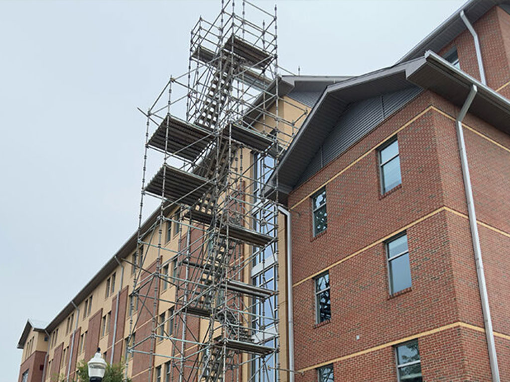 Permanent repairs are being completed on the Polkinghorne Villages residence, which was damaged during the May 5, 2024 storm. (Credit: Ernest Nelfrard)