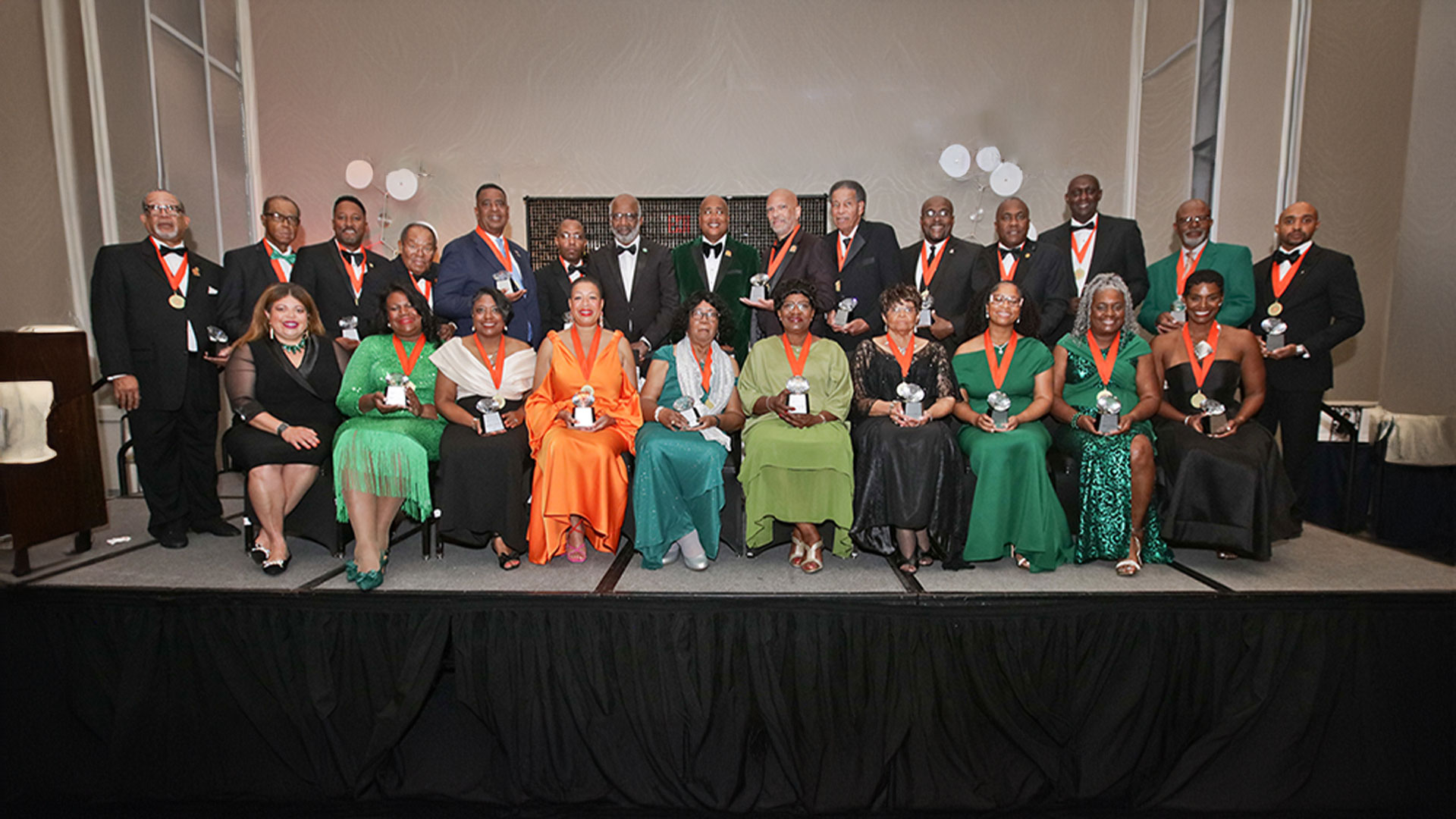 The honorees include: Elaine Armster, Dr. Leonard M. Badger, Gerald Brown, Bettye Jean Muse Bryant, Stanley Campbell, retired Lt. Col. Terry G. Coney,  Dr. Torin P. Goodrum, Mildred Graham, Patrick S. Gray, Dolph Howard III, Jana L. Johnson-Davis, William L. McCray, Willie A. Miller, II, Gwen W. Myers, Dr. Petteway-Tyler, Pierre E. Rutledge, Rashan Ali Smith, James “Zip” Summers, Madetric “Naye” Wood, Herbert Lee Woodard, Betty Jean Twiggs Woodard, and Keenan K. Wooten.