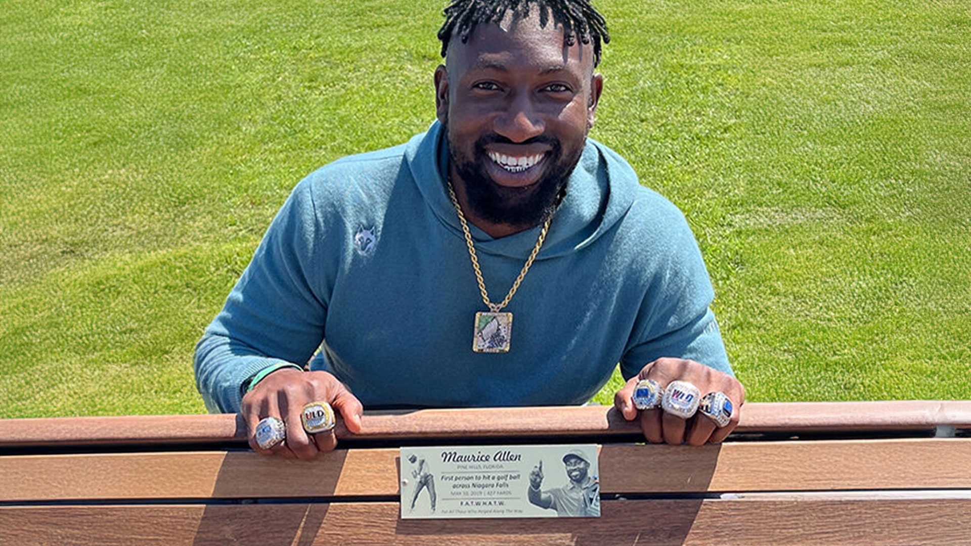 Maurice Allen with Plaque