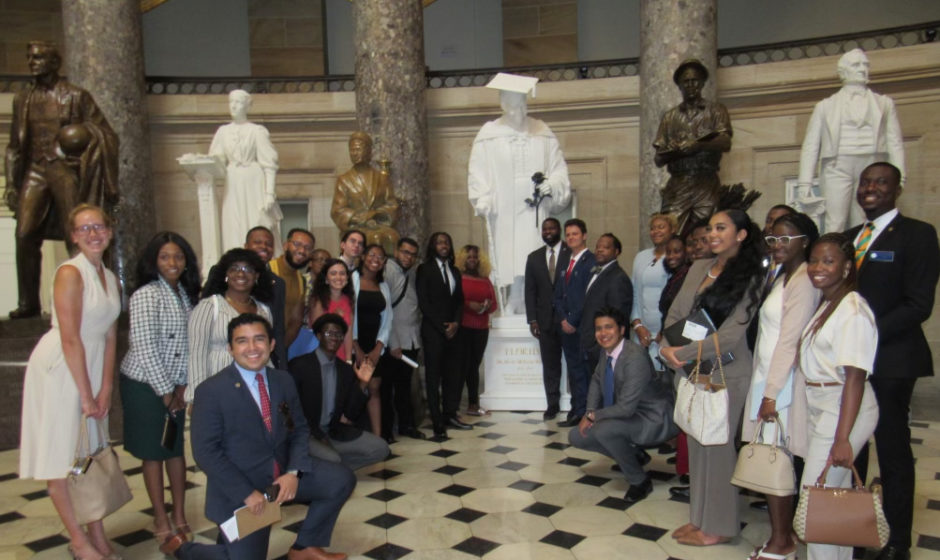 Students at Statuary Hall