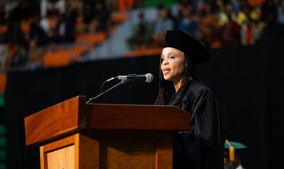 Kim Godwin speaks at Fall 2023 Commencement