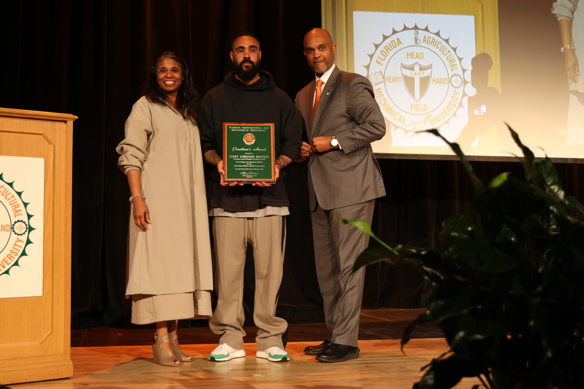 Lorenzo receiving President's Award