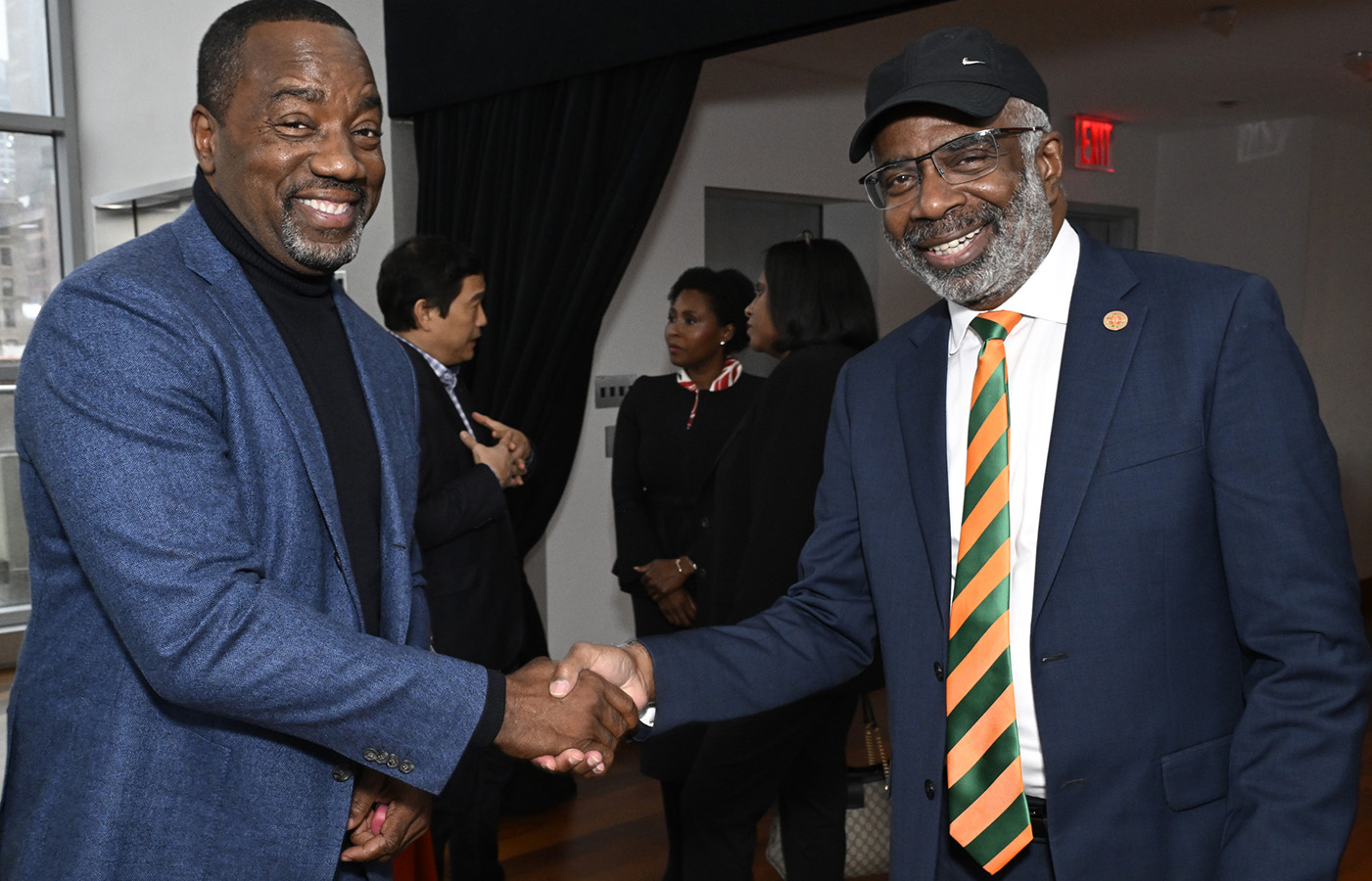 President Robinson and Actor Malik Yoba at the SALA Series event.