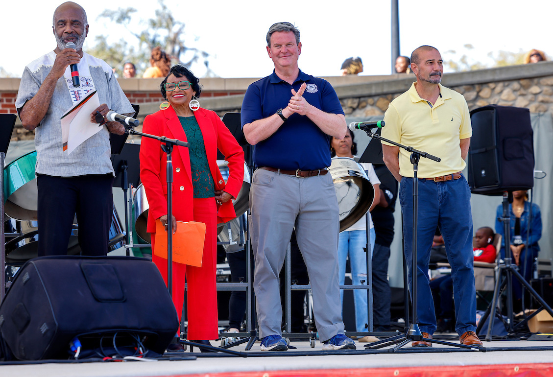 President Robinson, Leon County Commission Chair Carolyn Cummings, Tallahassee Mayor John Dailey and Leon County Schools Superintendent Rocky Hanna. 