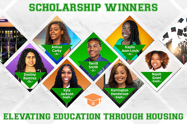 Scholarship Winners -  Anissa Carby, a junior, broadcast journalism student of Miami; Najeh Grant, a sophomore, graphic design student  of Jacksonville; Karrington Henderson, a sophomore, broadcast journalism student of Jacksonville; Kyla Jackson, a sophomore, broadcast journalism student of Stone Mountain, Georgia; Kaylin Jean-Louis, a junior, broadcast journalism of Tallahassee; Destiny Ramirez, a senior, graphic design student of  New York; Terrill Smith, a junior graphic design student of Miami; Deceni Suazo-Sneed, a senior broadcast journalism student of Gibsonton, Fla.; and Maryn Quinton, a sophomore, public relations student of Suitland, Maryland.