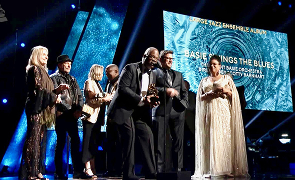 Florida A&M University (FAMU) alumnus Scotty Barnhart won a Grammy for Best Large Jazz Ensemble at the 66th Annual Grammy Awards on Sunday, February 4.