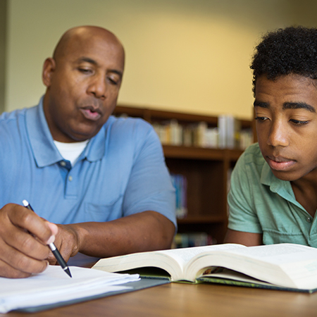 tutor helping student with homework