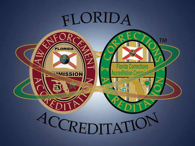 'Commissin for Florida Law Enforcement Accreditation' Logo