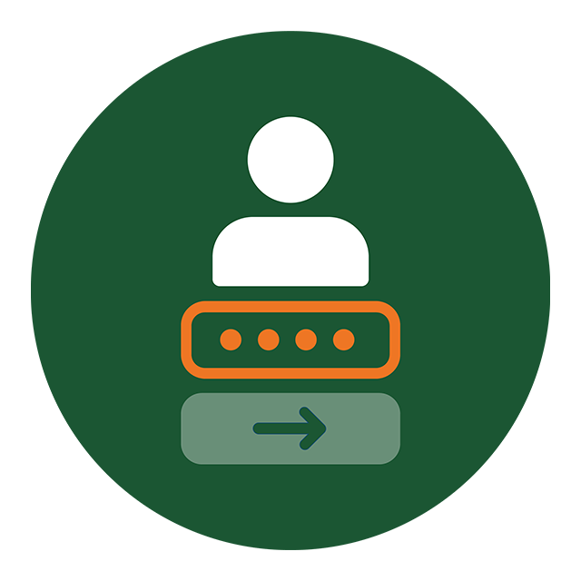 icon representing username and password