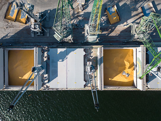 International ships carrying grain