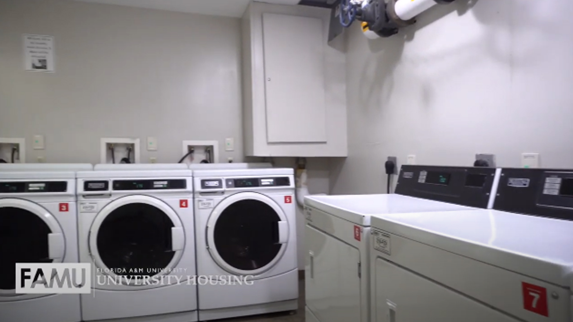 Sampson Hall is equipped with a full laundry facility