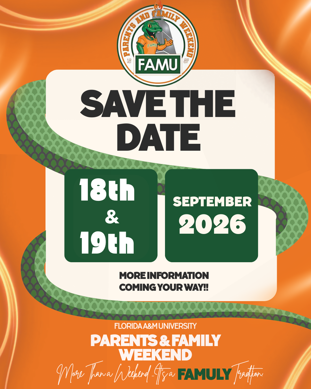 2026 parent and family weekend graphic