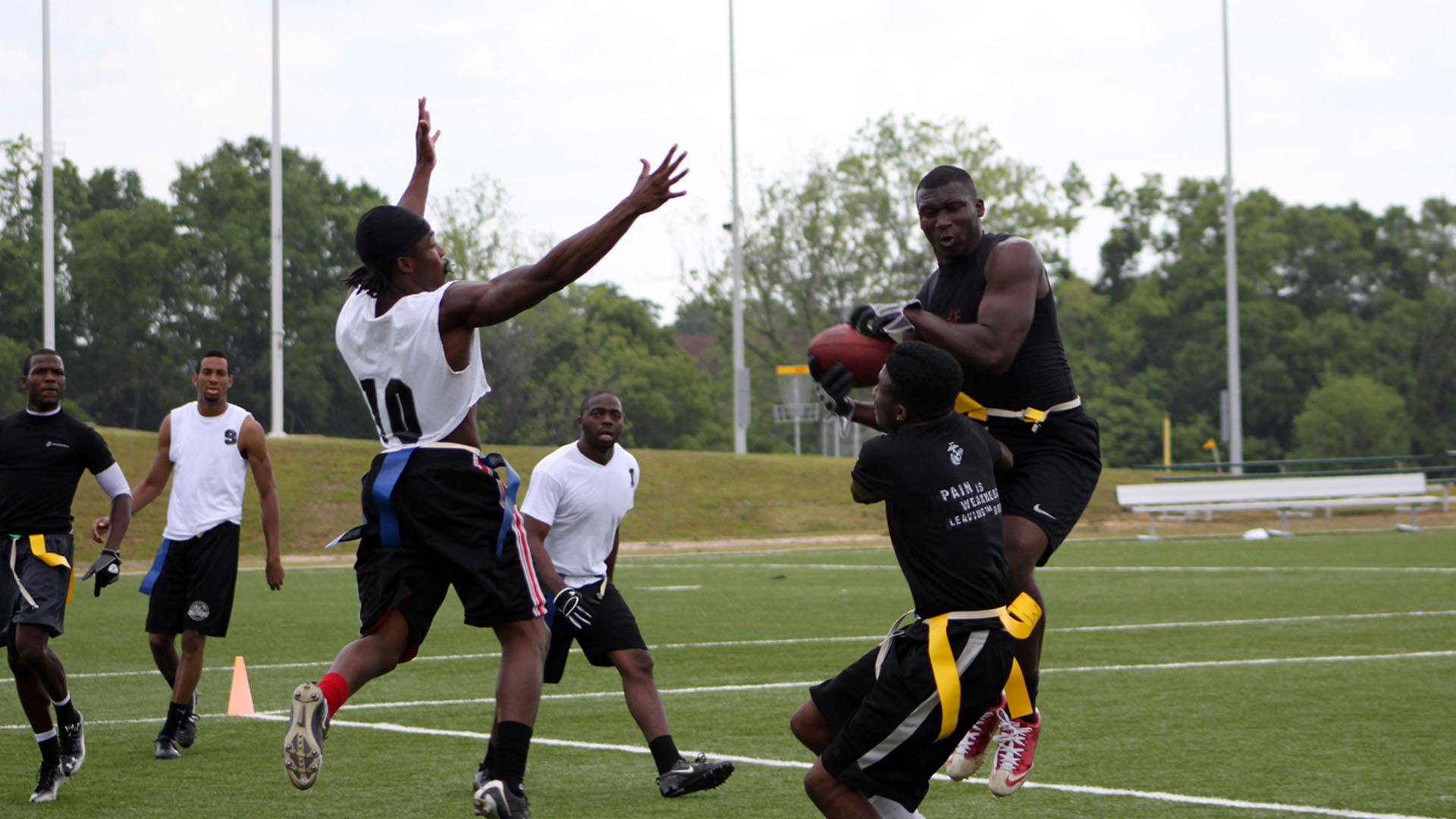 students playing Flag Football